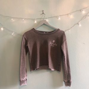 green cropped sweatshirt